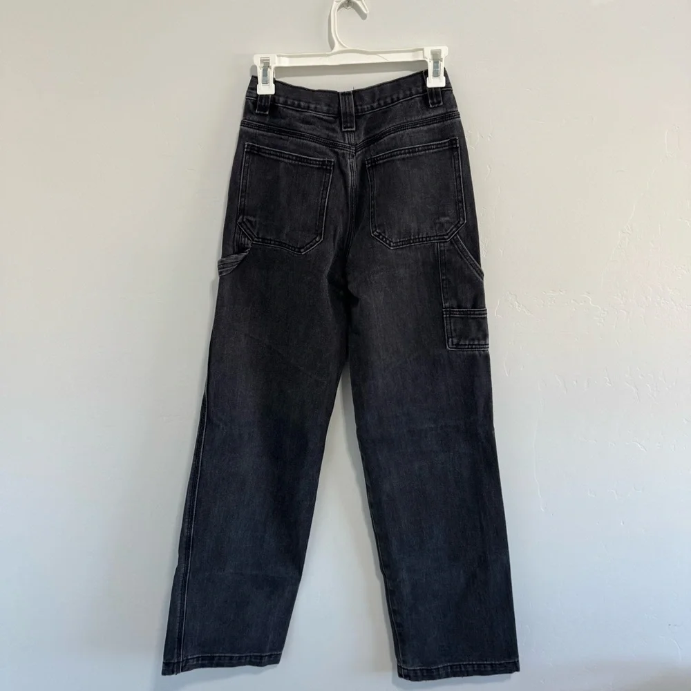 Brandy Melville Black Cargo Straight Leg Size Small - Picture 2 of 5